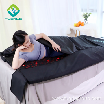 Portable black far infrared blanket sauna with tourmaline